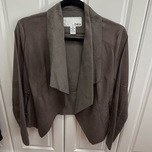 Bar III faux leather jacket in slate grey, women’s size small